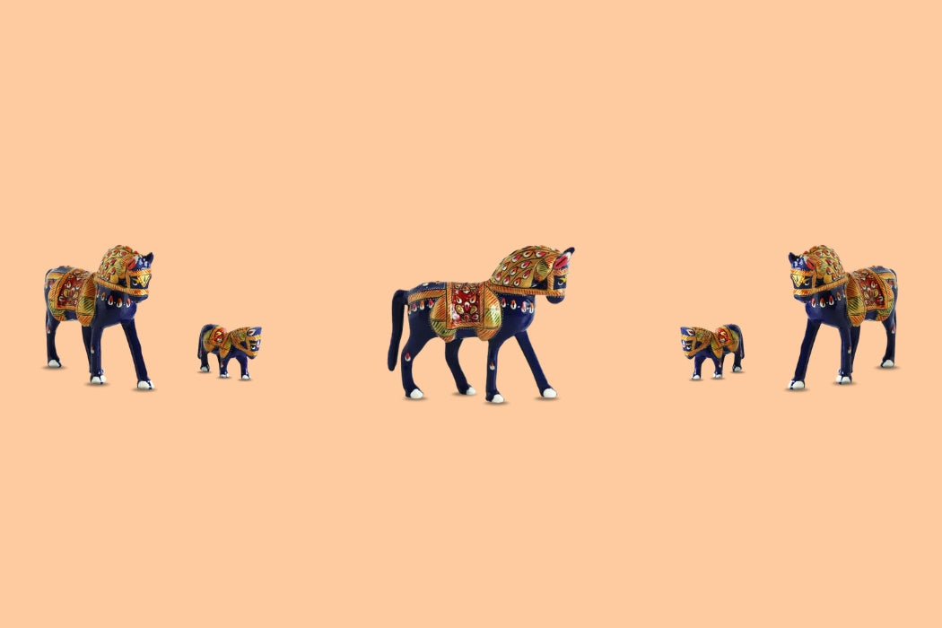Meenakari Hand Painted Horse