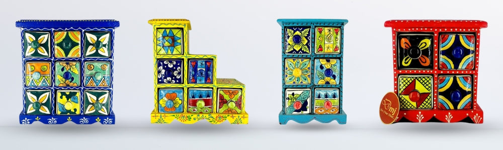 Wooden & Ceramic Handcrafted Drawers