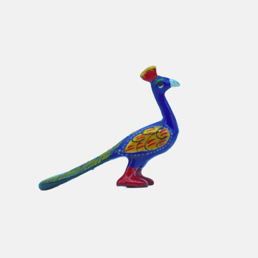 Metal Walking Peacock Figurine For Table Decor Showpiece