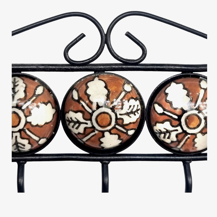 5 Hooks Iron Wall Key Hanger Online in India