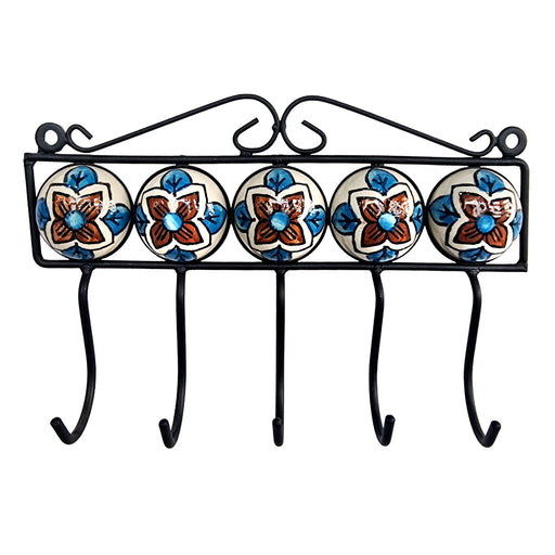 5 Hooks Beautiful Iron Wall Key Hanger at Best Price