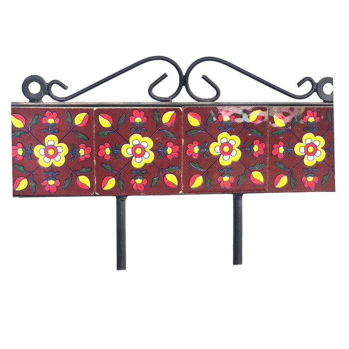 Handpainted Ceramic Tiles Iron Key Hanger Online