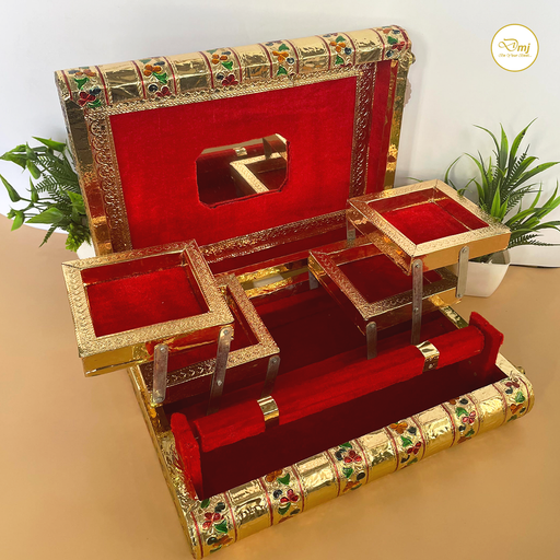 Buy Now Peacock Print Meenakari Jewellery Box | Handcrafted Elegance