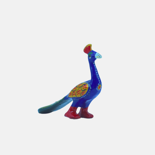 Metal Walking Peacock Figurine For Table Decor Showpiece