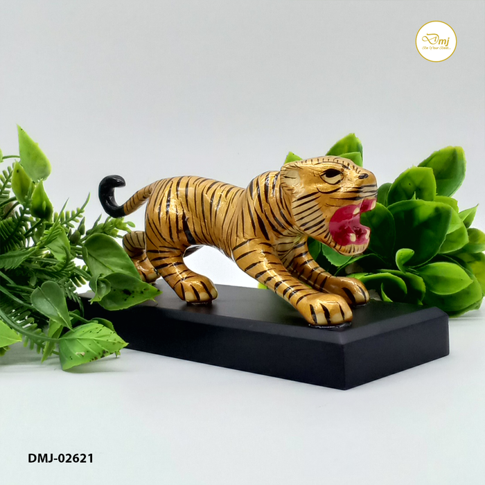 Handcrafted Metal Tiger with Pawti Stand Online