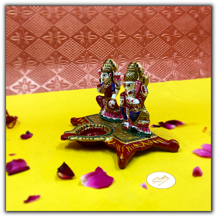 Meenakari Lakshmi-Ganesha Idol Set – Perfect Festive Decor
