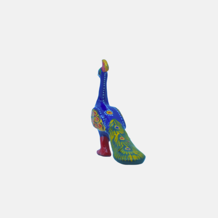 Metal Walking Peacock Figurine For Table Decor Showpiece