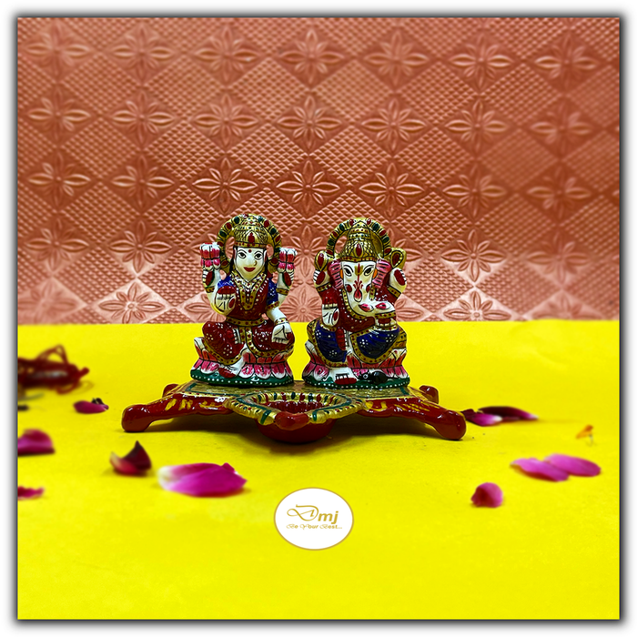 Meenakari Lakshmi-Ganesha Idol Set – Perfect Festive Decor