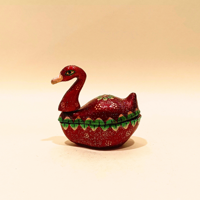 Handmade Decorative Fiber Swan for Temple Decor and Tika Presentation