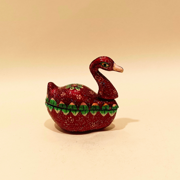 Handmade Decorative Fiber Swan for Temple Decor and Tika Presentation