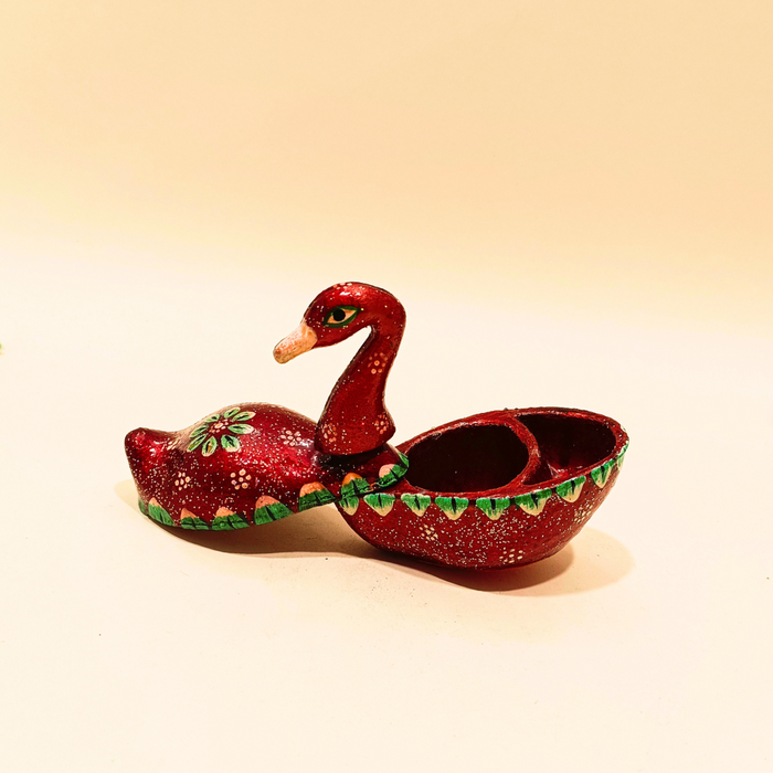 Handmade Decorative Fiber Swan for Temple Decor and Tika Presentation