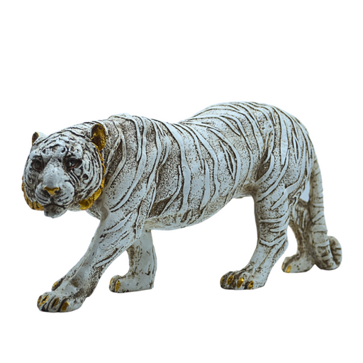 White Resin Walking Tiger Sculpture Online