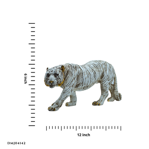 White Resin Walking Tiger Sculpture Online