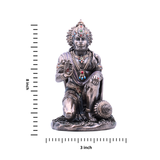 Polyresin Bronze Finish Lord Hanuman Idol Decorative Statue