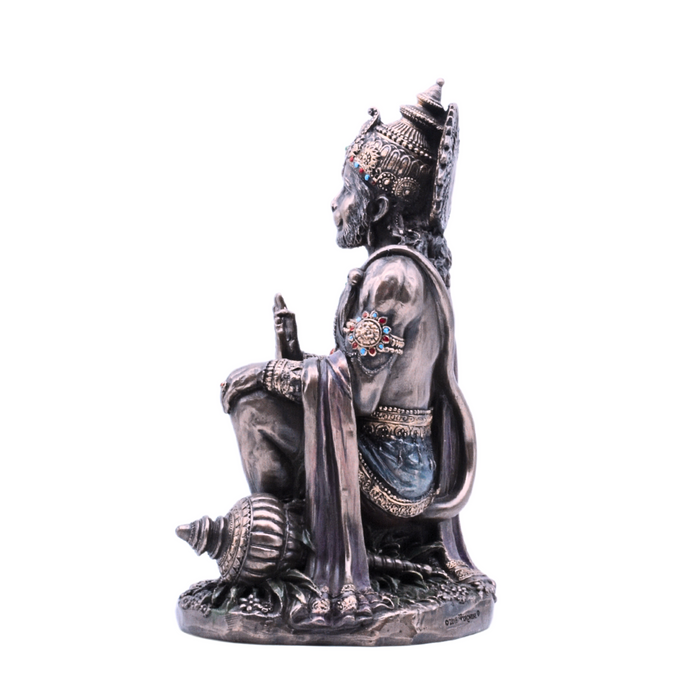 Polyresin Bronze Finish Lord Hanuman Idol Decorative Statue