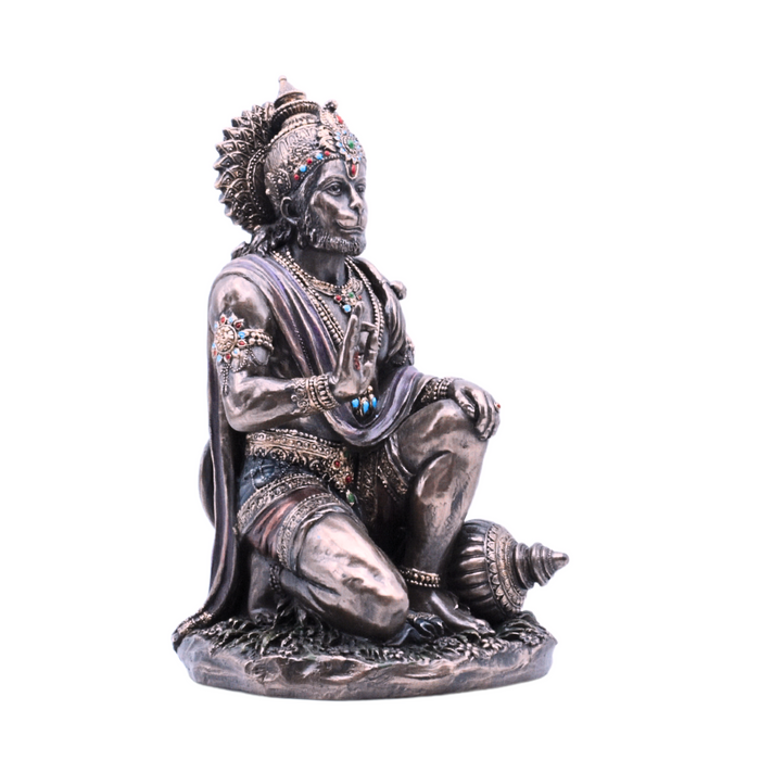 Polyresin Bronze Finish Lord Hanuman Idol Decorative Statue
