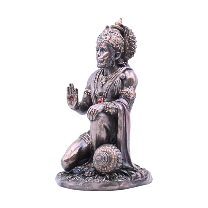 Polyresin Bronze Finish Lord Hanuman Idol Decorative Statue