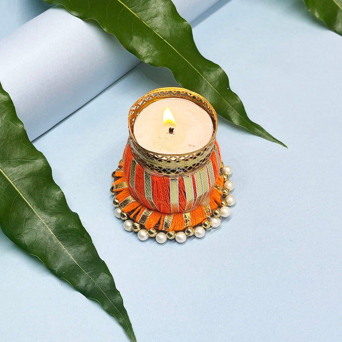 Decorative Diya Tealight Candle Holder for Festive Decor 6