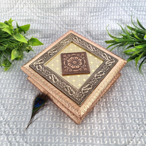 Handmade Copper Design Dry Fruit Box