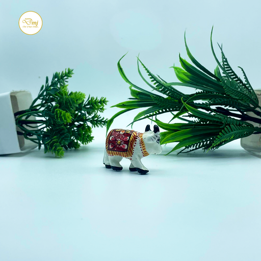 Handpainted Metal Cow Statues for Home Decor