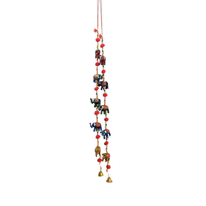 Colorful Hand Painted Elephant Door Hanging