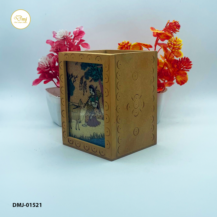 Artisan-Crafted Wooden Pen Holder Elegant Desk Organizer