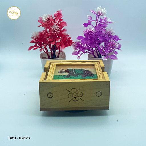 Buy Premium Elegant Rotating Wood Tea Coaster | Stylish & Functional