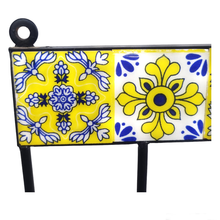 Yellow Ceramic Iron Key Hangers