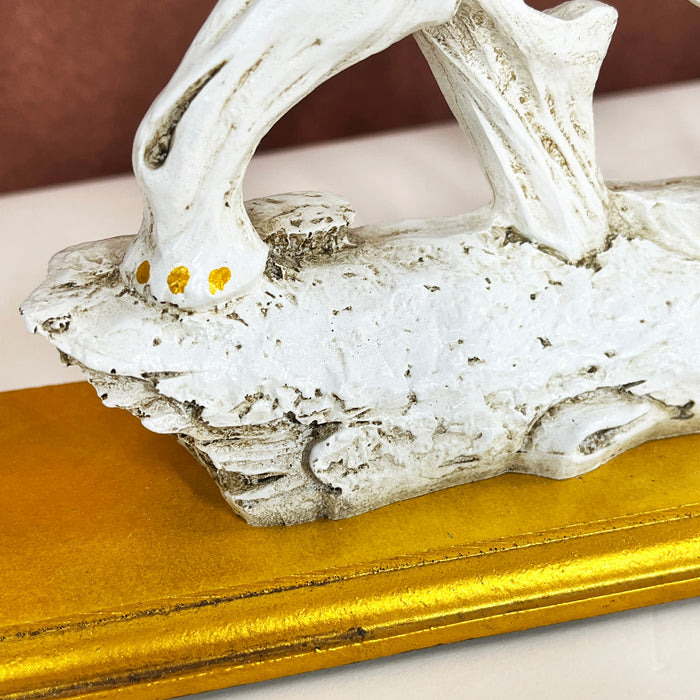 White Resin Elephant Sculpture by Diwam Handicrafts