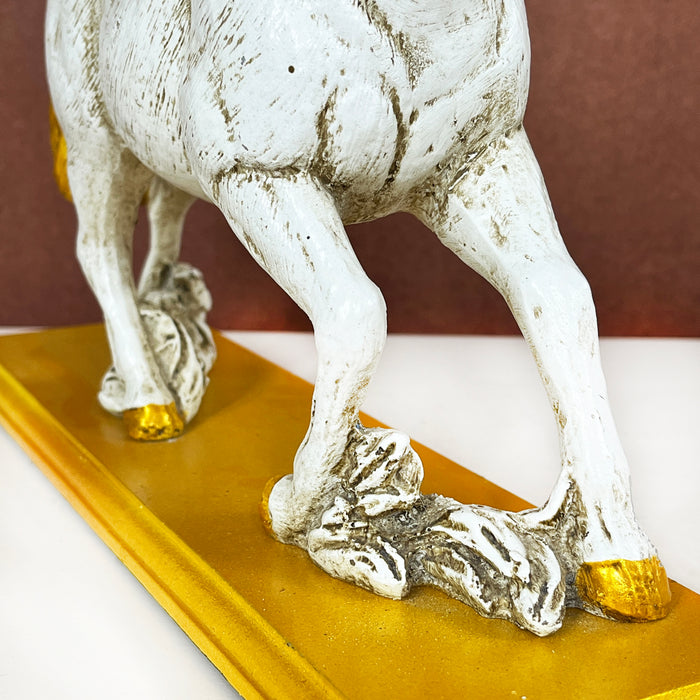 White Resin Horse Sculpture living room office