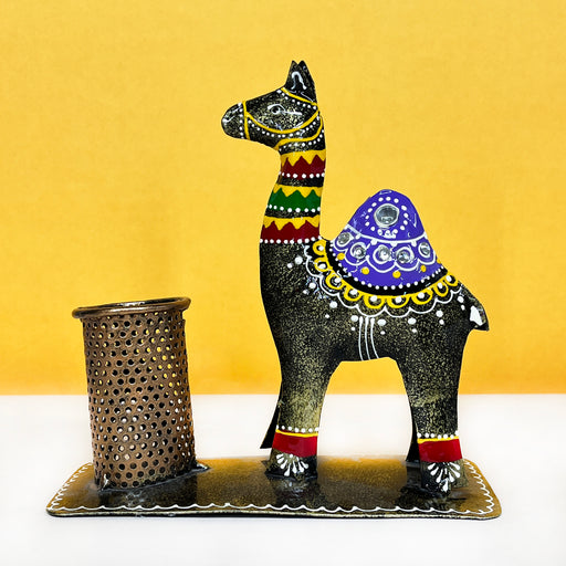 Metal Handpainted Camel Pen Stand/Holder Stand | Pen holder