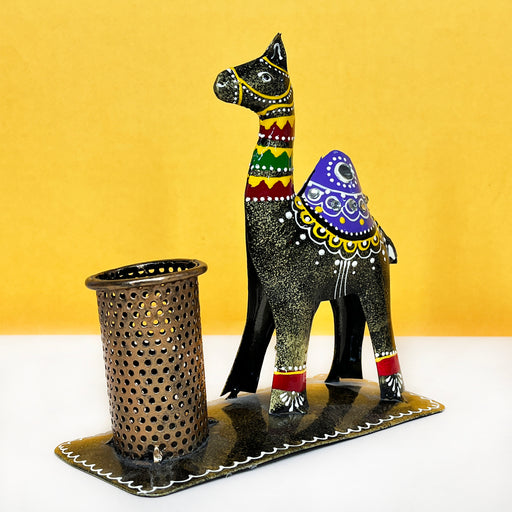 Metal Handpainted Camel Pen Stand/Holder Stand | Pen holder