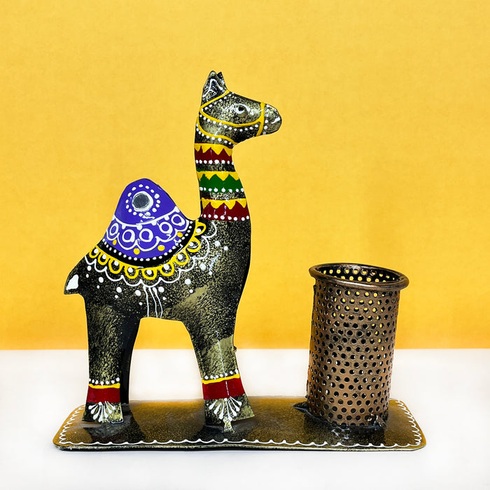 Metal Handpainted Camel Pen Stand/Holder Stand | Pen holderMetal Handpainted Camel Pen Stand/Holder Stand | Pen holder