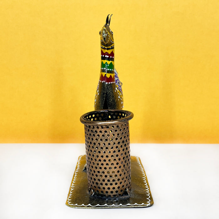 Metal Handpainted Camel Pen Stand/Holder Stand | Pen holder