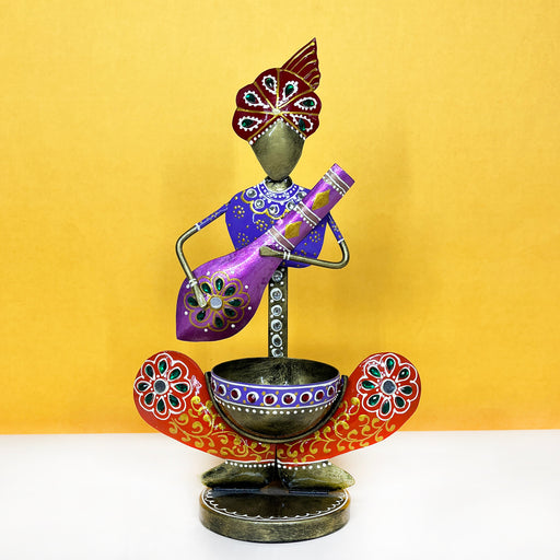 Krishna Ji Metal Tea Light Candle Holder  | Candle Holder