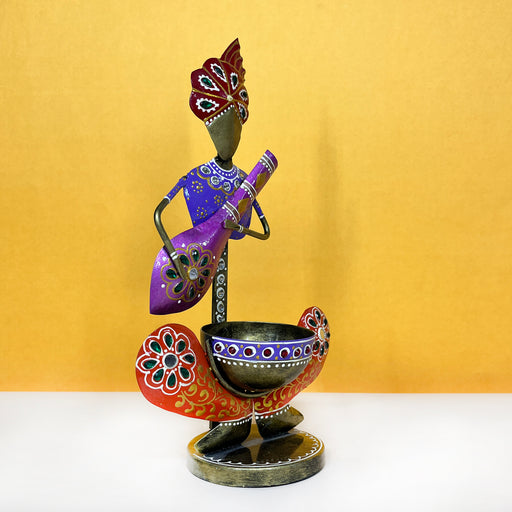 Krishna Ji Metal Tea Light Candle Holder  | Candle Holder