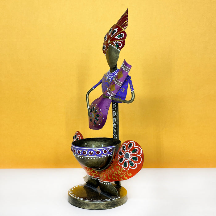 Krishna Ji Metal Tea Light Candle Holder  | Candle Holder