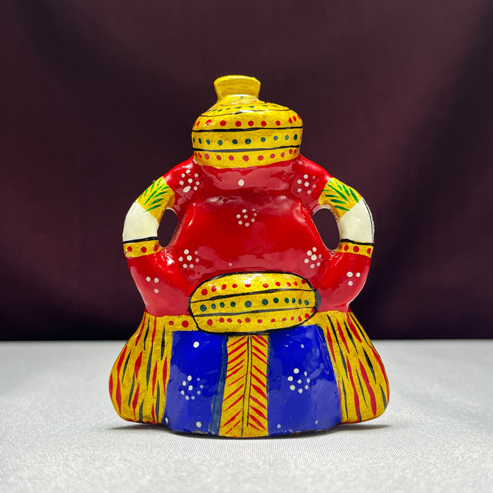 Metal Handpaited Ganesha Idol for Temple Decor & Home Decor