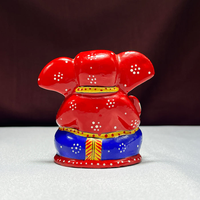Handmade Metal Kaan Ganesh Statue – Ideal for Temple and Home Altar Decor