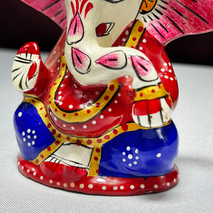 Handmade Metal Kaan Ganesh Statue – Ideal for Temple and Home Altar Decor