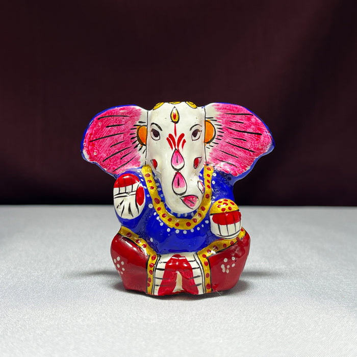 Handmade Metal Kaan Ganesh Statue  Traditional Decor, Durable and High-Quality Gift