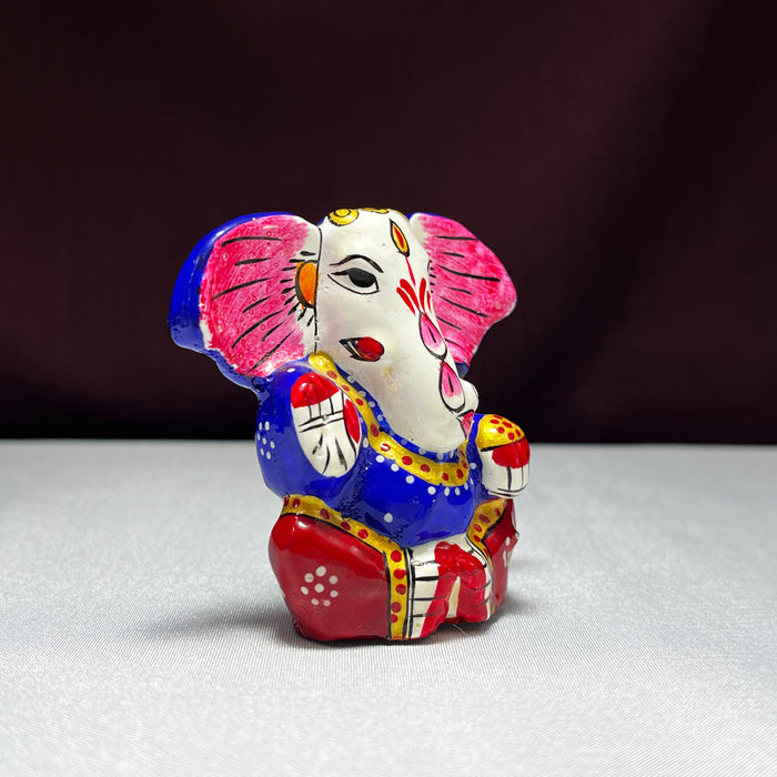 Handmade Metal Kaan Ganesh Statue  Traditional Decor, Durable and High-Quality Gift