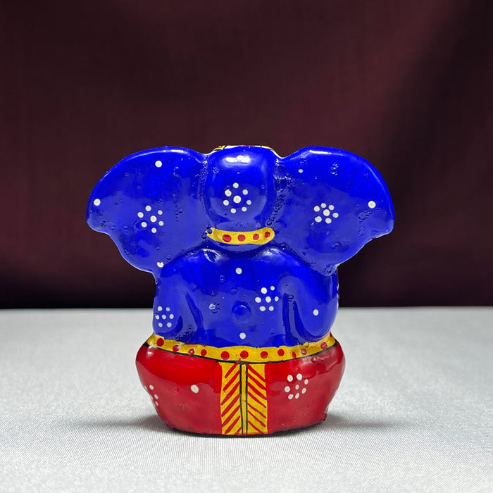 Handmade Metal Kaan Ganesh Statue  Traditional Decor, Durable and High-Quality Gift