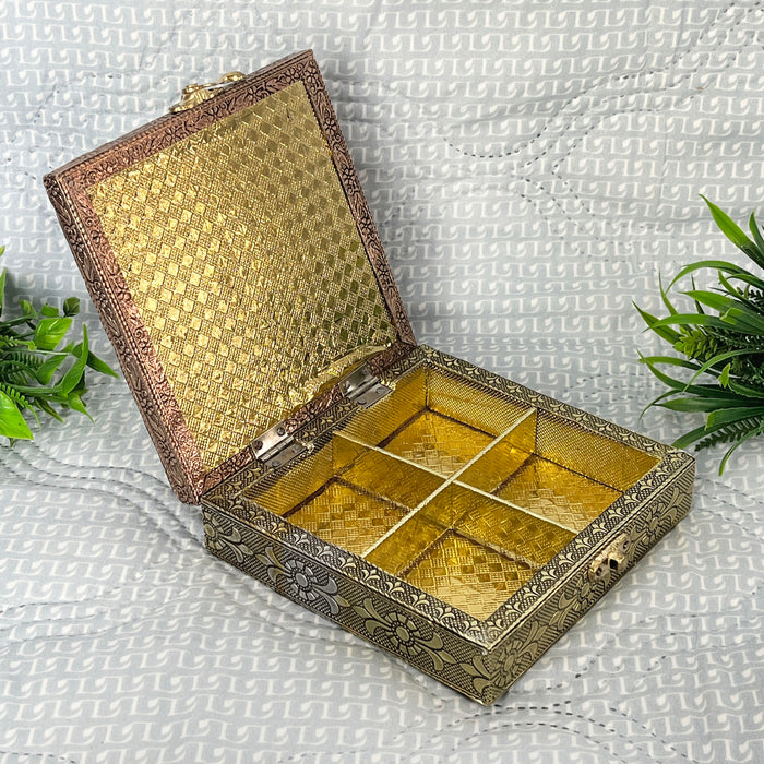 Elegant Dual-Tone dry fruit Box with Traditional Design