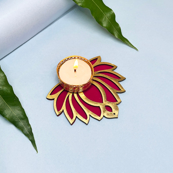 Decorative Lotus Tea Light Candle Holders – Elegant Design for Festive Occasions