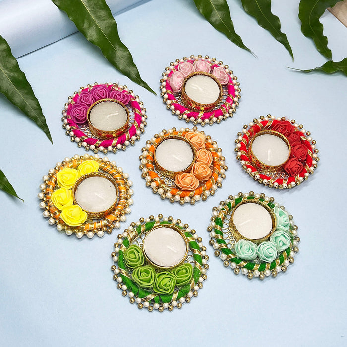 Diwali Candle Holder with Floral Design for Home Decor