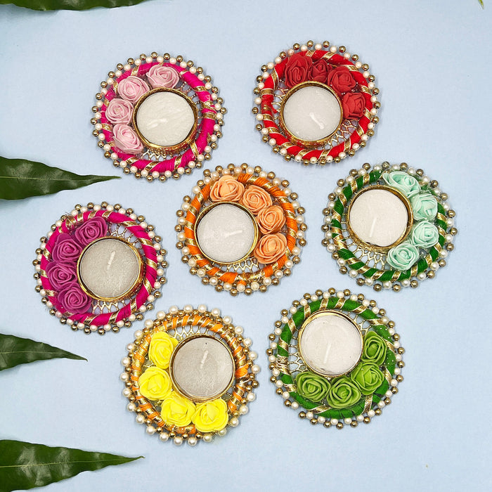 Diwali Candle Holder with Floral Design for Home Decor