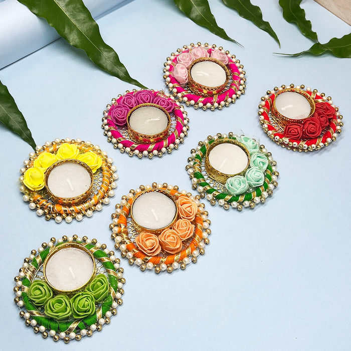 Diwali Candle Holder with Floral Design for Home Decor