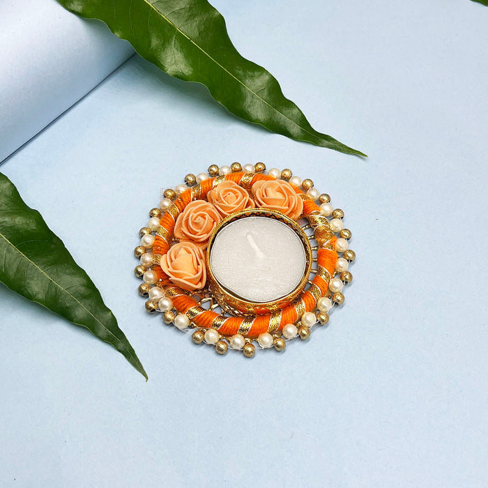Diwali Candle Holder with Floral Design for Home Decor