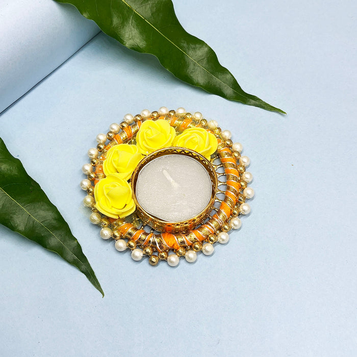 Diwali Candle Holder with Floral Design for Home Decor